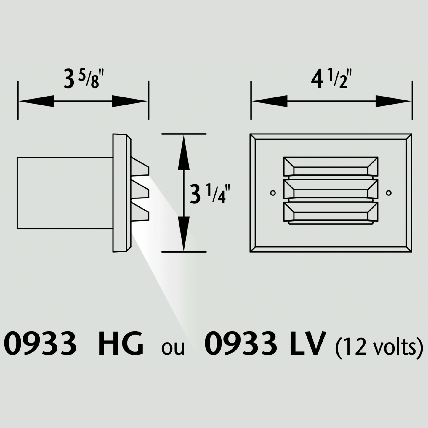 Luminaire paysager pour marche - 0933