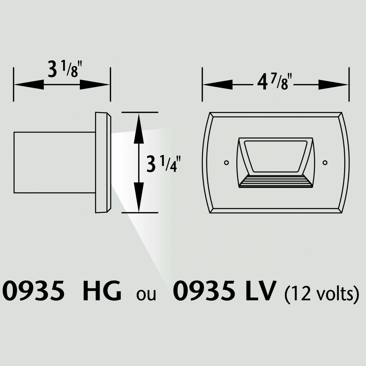Luminaire paysager pour marche - 0935