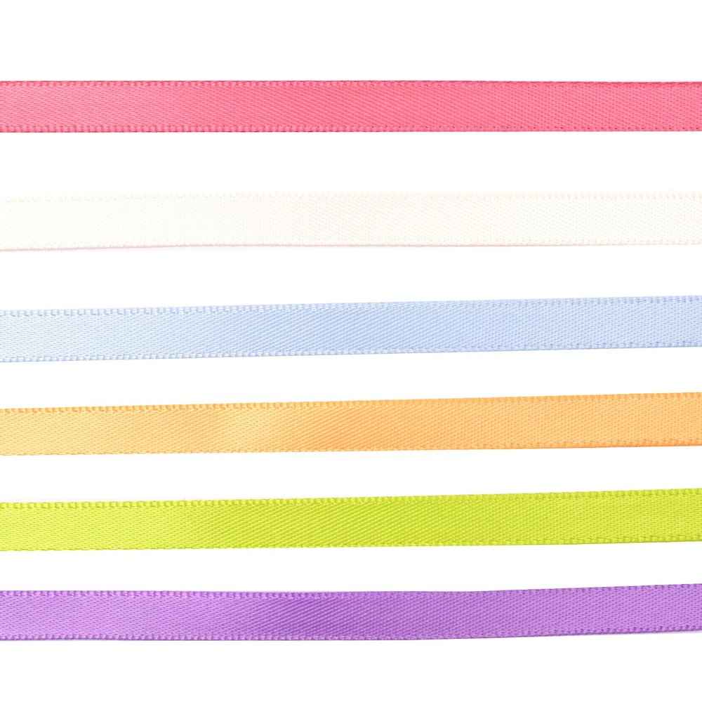 Vaessen Creative Satin Ribbon 6 Colours 6mmx2m Spring