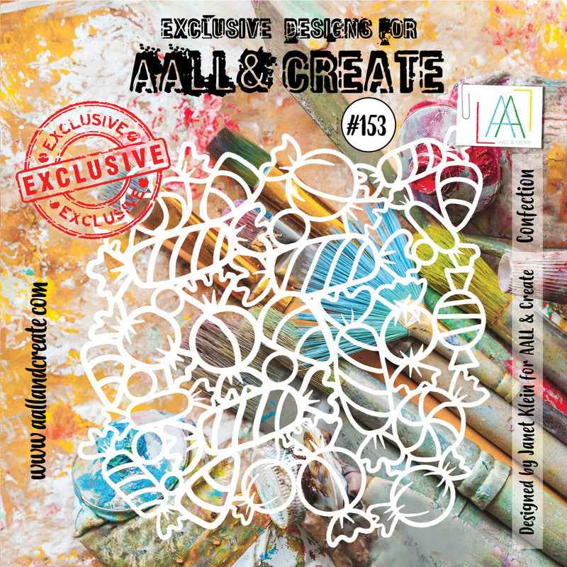 AALL and Create #153 - 6"x6" Stencil - Confection