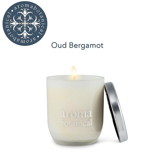 Kleine Oud-Bergamotte Duftkerze mit reinem Entspannungsduft von Aromabotanical