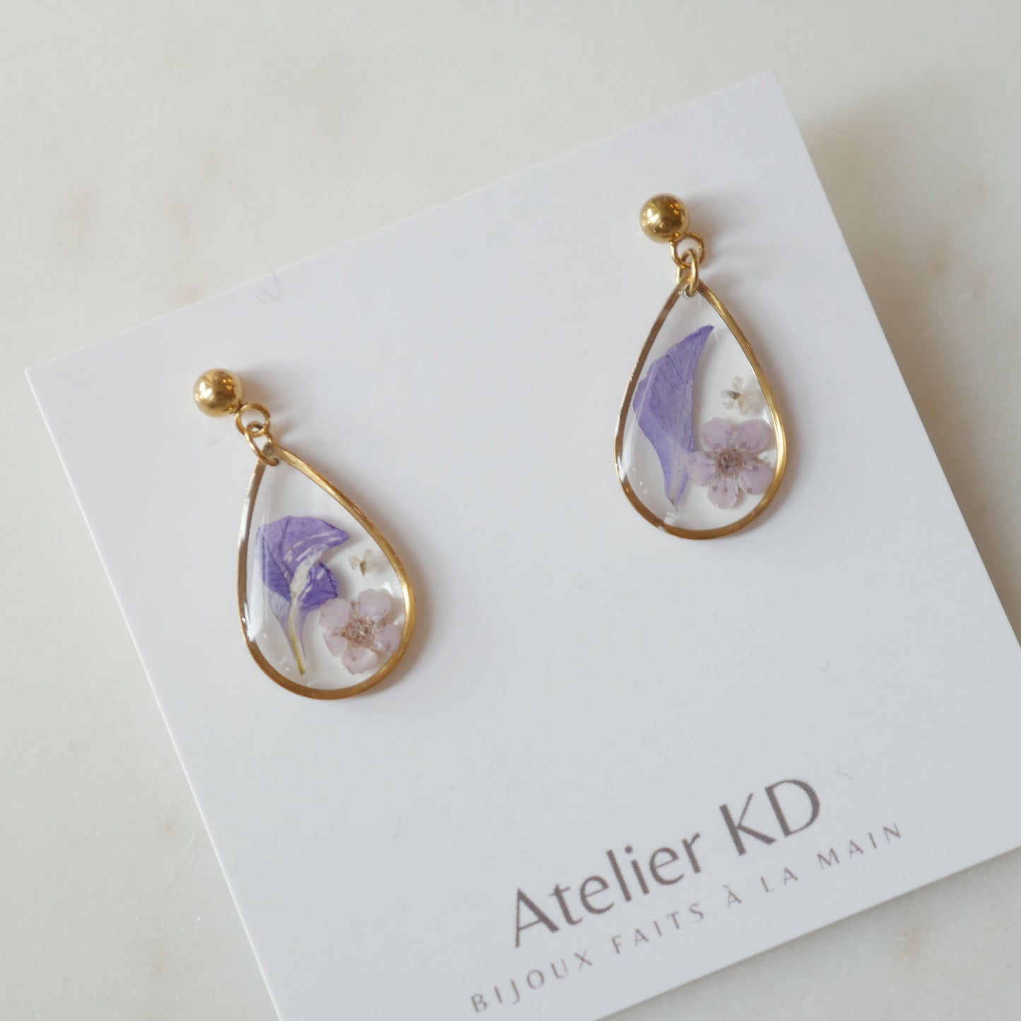 Boucles d'oreilles Léa - goutes (moyen 15mm)