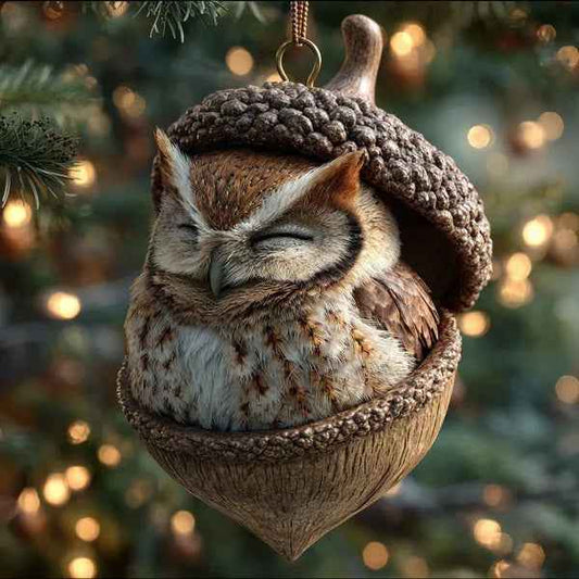Chestnut Squirrel Hedgehog Christmas Ornament Pendant