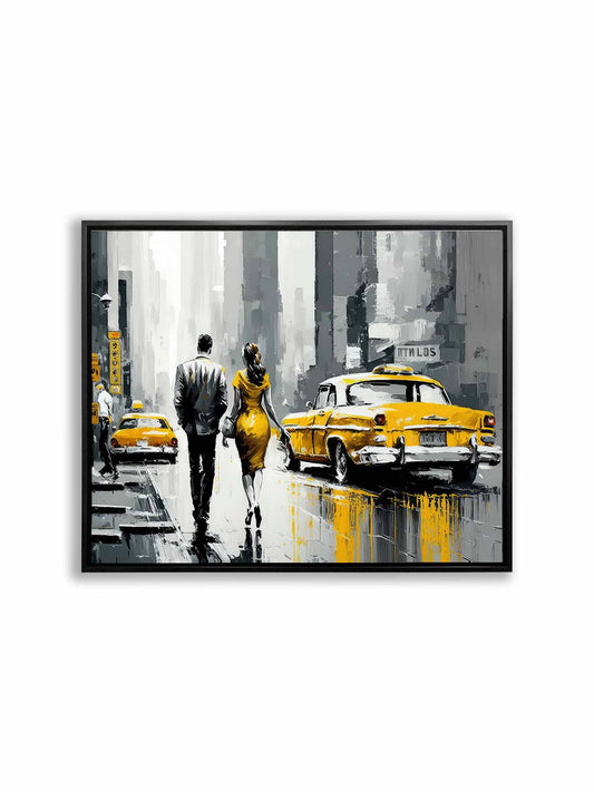 Wandkunst-Vintage New York Szene-Leinwandbild