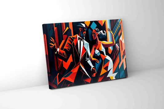 Leinwandbild - Tango in der Stadt - Moderne Kunst
