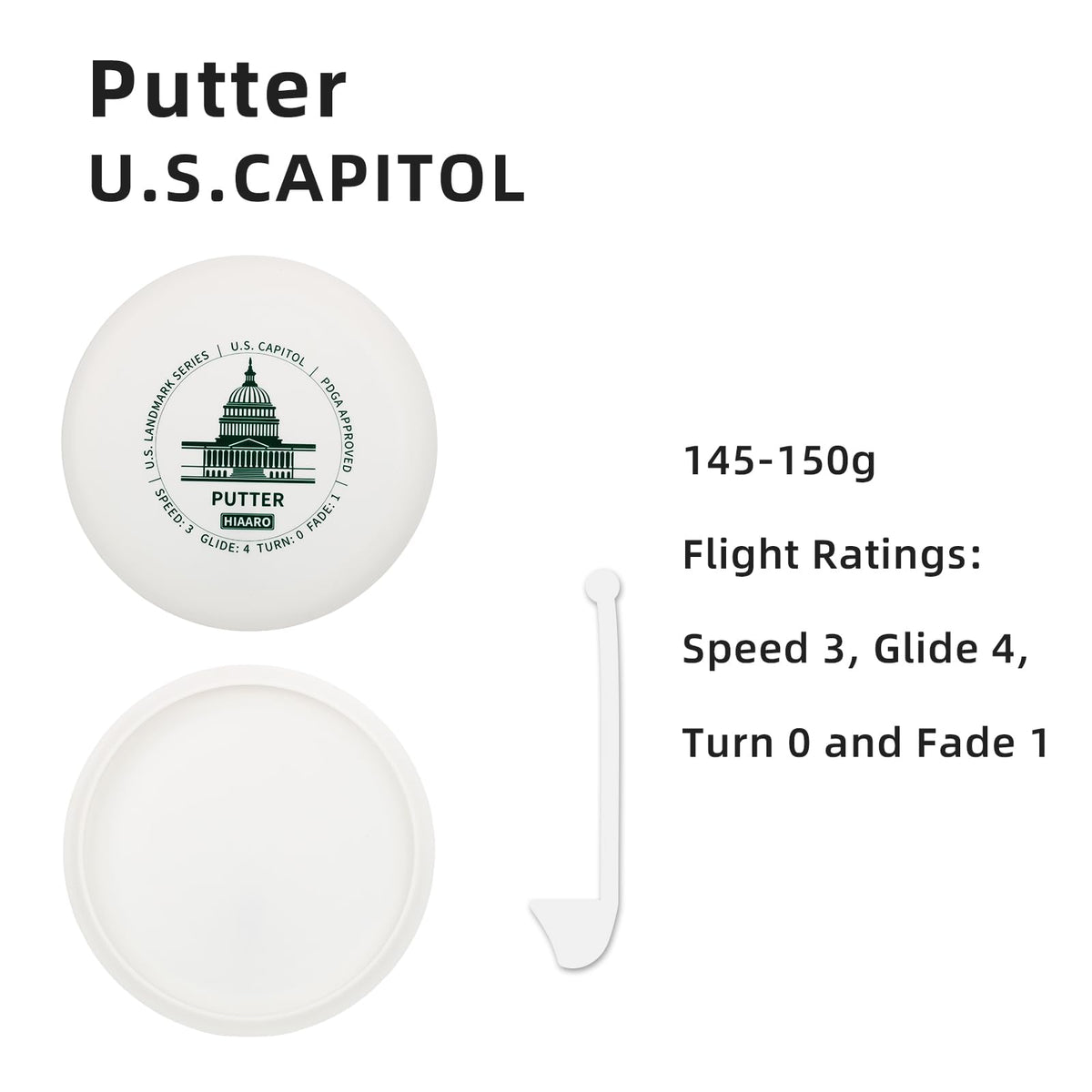 HIAARO Disc Golf Starter Discs Set | U.S. Landmark Series | 150 Class, 145-150g | PDGA Approved | Include 2*Driver 2*Mid-Range 2*Putter 1*Mini Marker 🍁 All In One Marketplace Canada