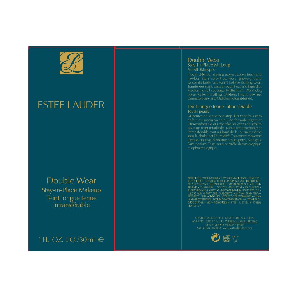 Estée Lauder Double Wear Stay-in-Place 24-Hour Long-Wear Matte Foundation, 30 ml, 3N1 Ivory Beige 🍁 All In One Marketplace Canada