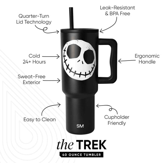Simple Modern Nightmare Before Christmas Halloween Tumbler Handle, 40oz