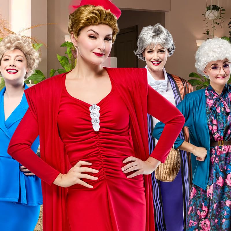 Rubies Women's Golden Girls Blanche Costume Set with Wig, Small, TV Show Look Perfect for Halloween, Parties, and More
