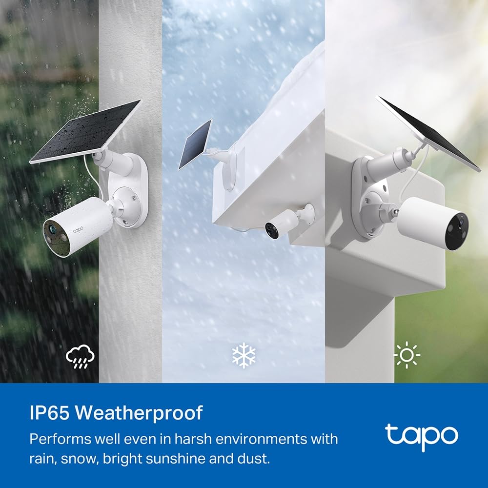 TP-Link Tapo Solar-Powered Security Camera Kit, 2K Wireless Battery Camera w/Solar Panel Base, Smart Person Detection, SD/Cloud Storage, Spotlight Color Night Vision, No Hub Needed (Tapo C410 KIT) š All In One Marketplace Canada