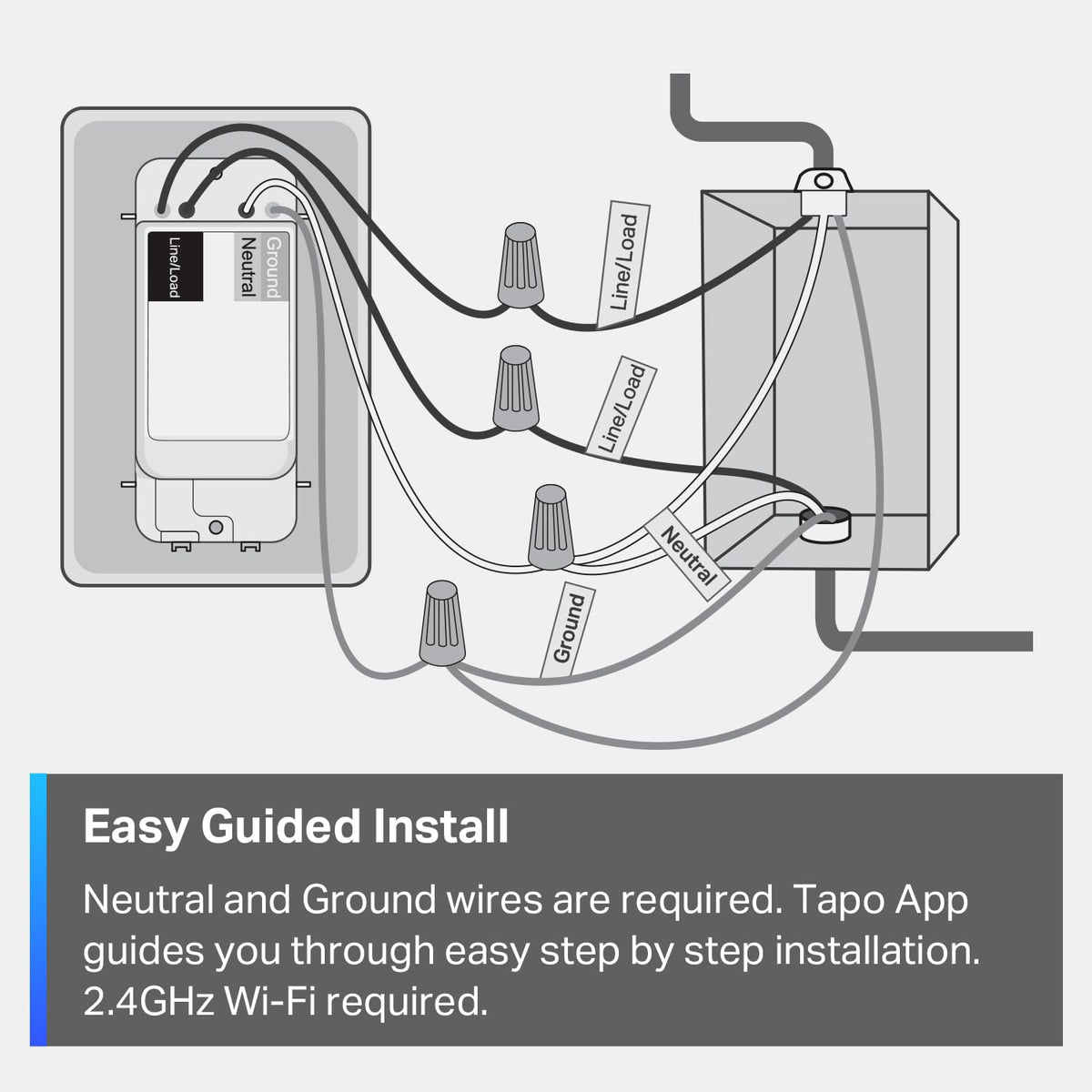 TP-Link Tapo Smart Light Switch, Matter Compatible, Single Pole, Neutral Wire Required, Voice Control w/Siri, Alexa & Google Home, UL Certified, Timer & Schedule, Guided Install, Tapo S505(2-Pack) ๐ All In One Marketplace Canada