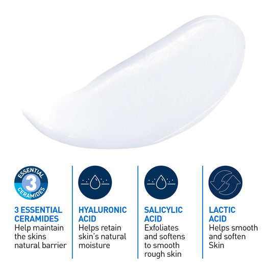 CeraVe Salicylic Acid Cream, Renewing SA Body Cream for Very Dry, Rough & Bumpy Skin, Psoriasis, Keratosis Pilaris, Itching & Flaking. With Lactic Acid, Hyaluronic Acid, Fragrance Free, 340g 🍁 All In One Marketplace Canada