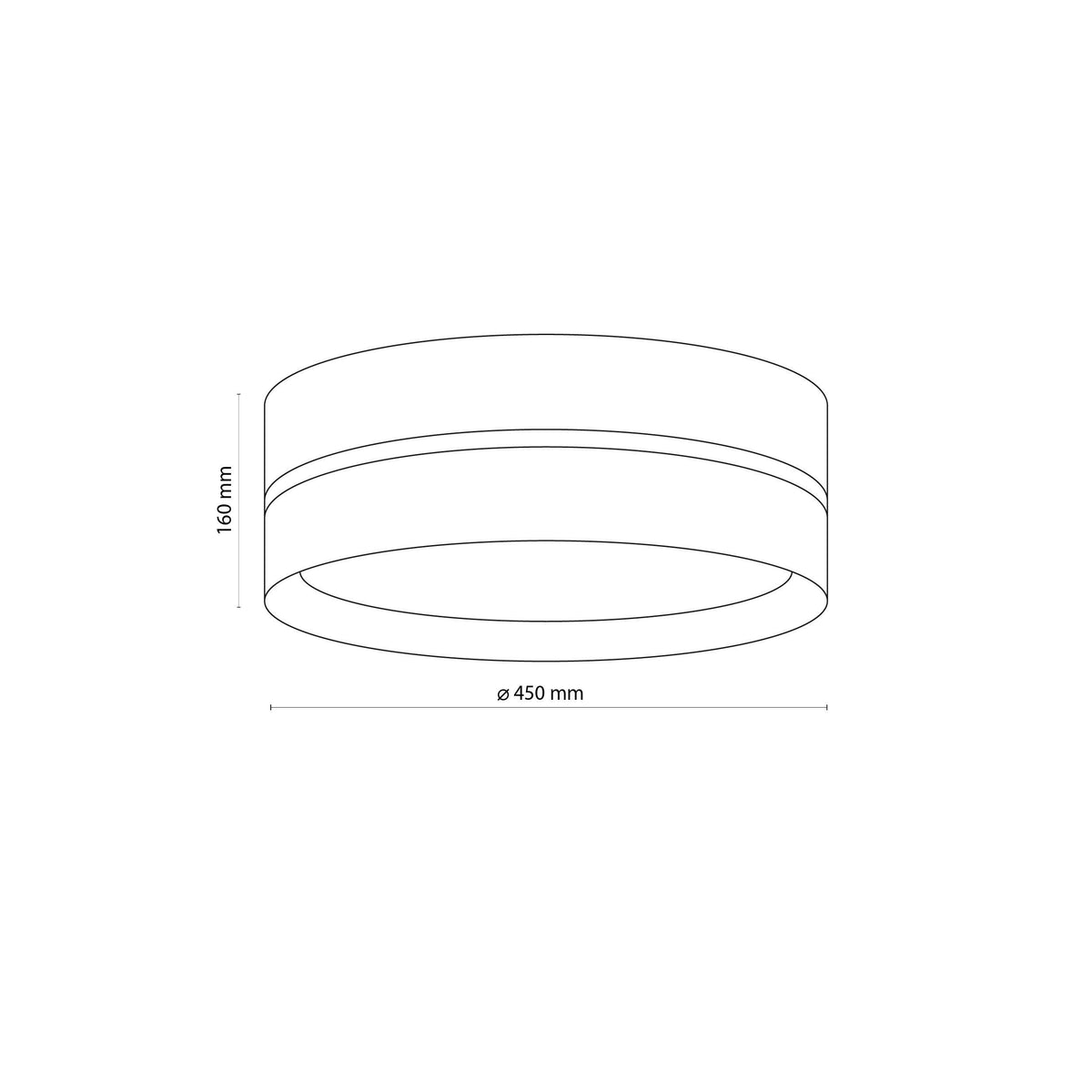 LINOBIANCO Natural Linen Flush Mount Ceiling Light for Bedroom, Hallway & Living Room