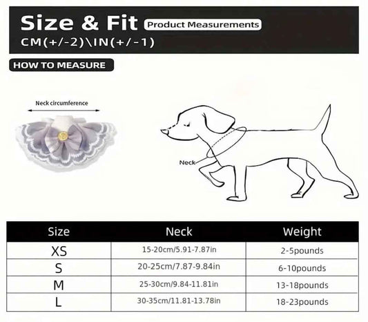 Marina Dog Bandana | Stylish Dog Clothes Accessory for Small and Large Dogs