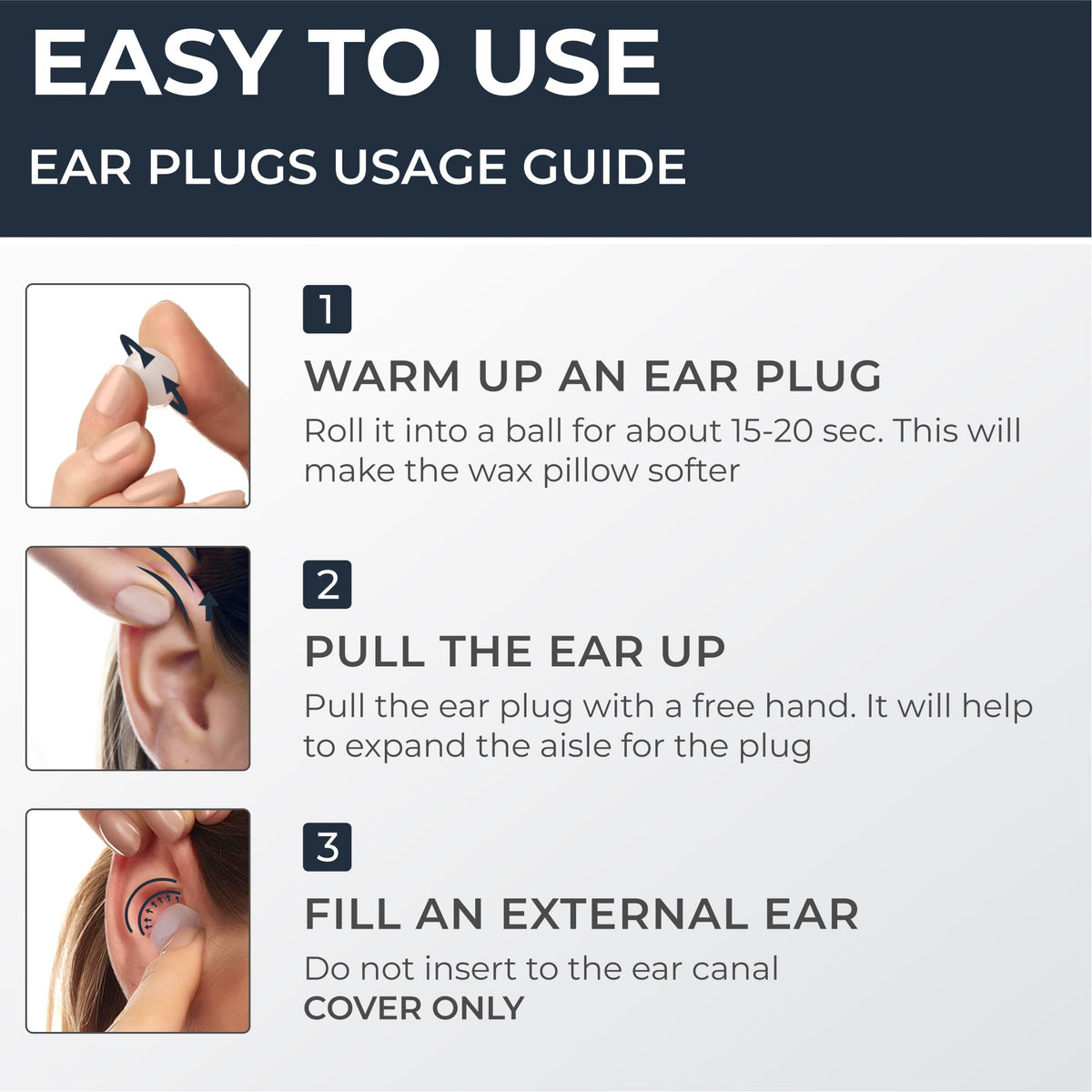 PQ Wax Ear Plugs for Sleep - 15 Silicone Wax Earplugs for Sleeping and Swimming, Gel Ear Plugs for Noise Cancelling & Ear Protection, Sleeping Earplugs with Sound Blocking Level of 32 Db (15 Pillows) ๐ All In One Marketplace Canada