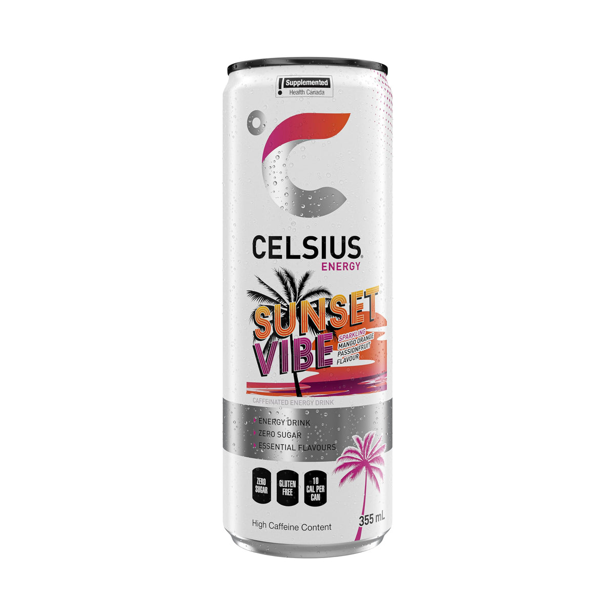 CELSIUS Sparkling Sunset Vibe, Zero Sugar Energy Drink, 355ml (Pack of 12) ๐ All In One Marketplace Canada