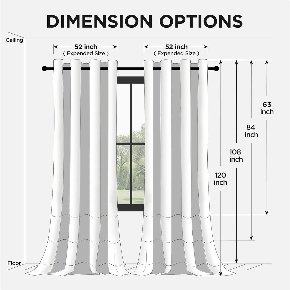 Joydeco Blackout Curtains 84 Inch Length 2 Panels Set, Thermal Insulated Long Curtains& Drapes 2 Burg, Room Darkening Grommet Drapes for Living Room Bedroom Window (W52 x L84 Inch, Black) 🍁 All In One Marketplace Canada