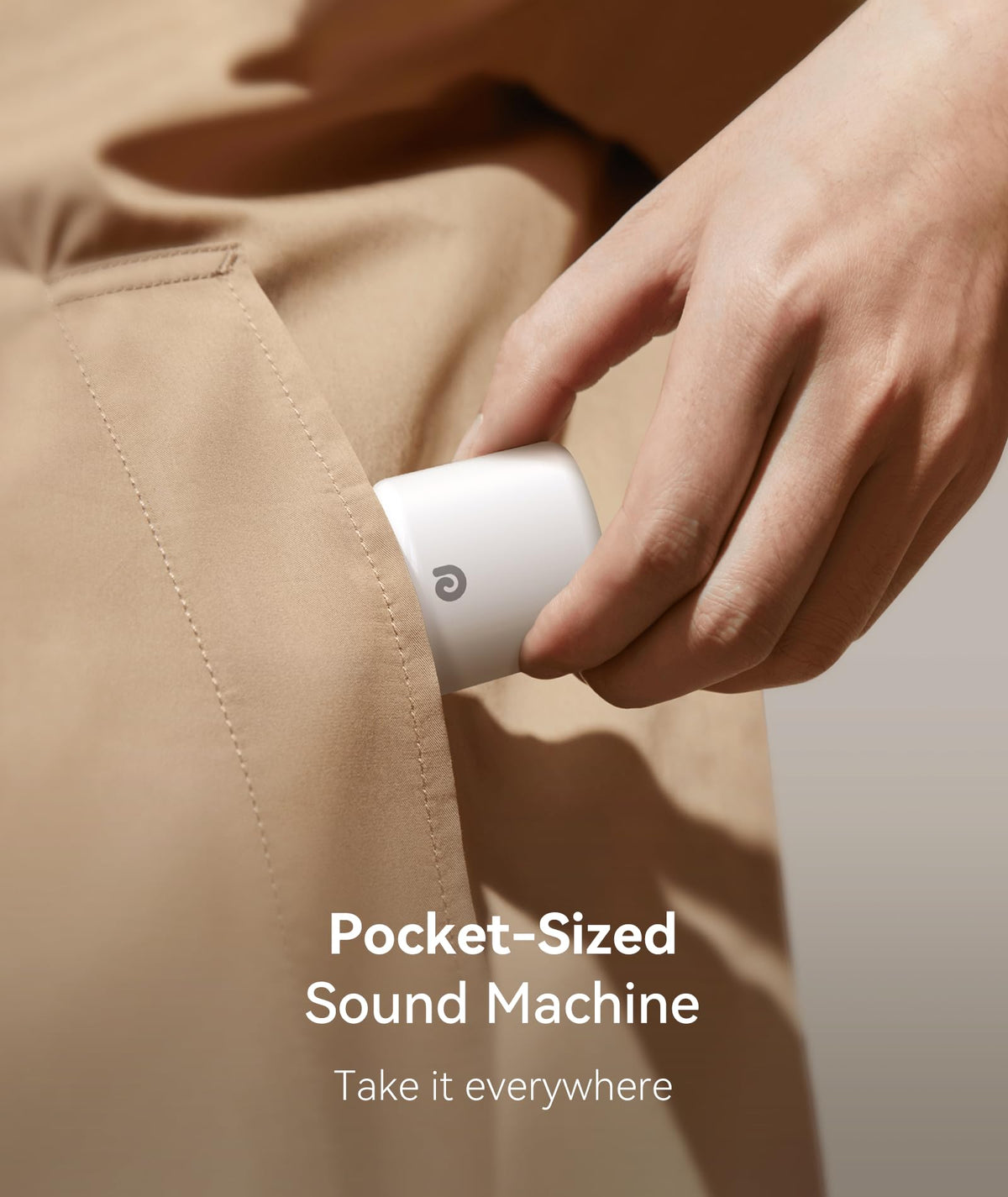 Dreamegg White Noise Machine - Portable Sound Machine Baby Adult, Travel White Noise Sound Machine, 16 Soothing Sounds, Rechargeable, Mini Sound Machine for Sleeping Baby Shower Home Hotel Gift, White š All In One Marketplace Canada