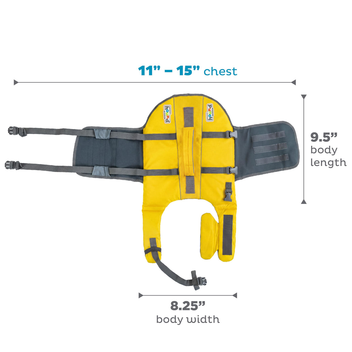 Outward Hound Granby Splash Dog Life Jacket with Handle, Reflective Floating Vest for Swimming & Boating, Maximum Buoyancy, All Skill Levels, Extra-Small Dogs & Puppies (11–15" Girth), Yellow, X-Small 🍁 All In One Marketplace Canada