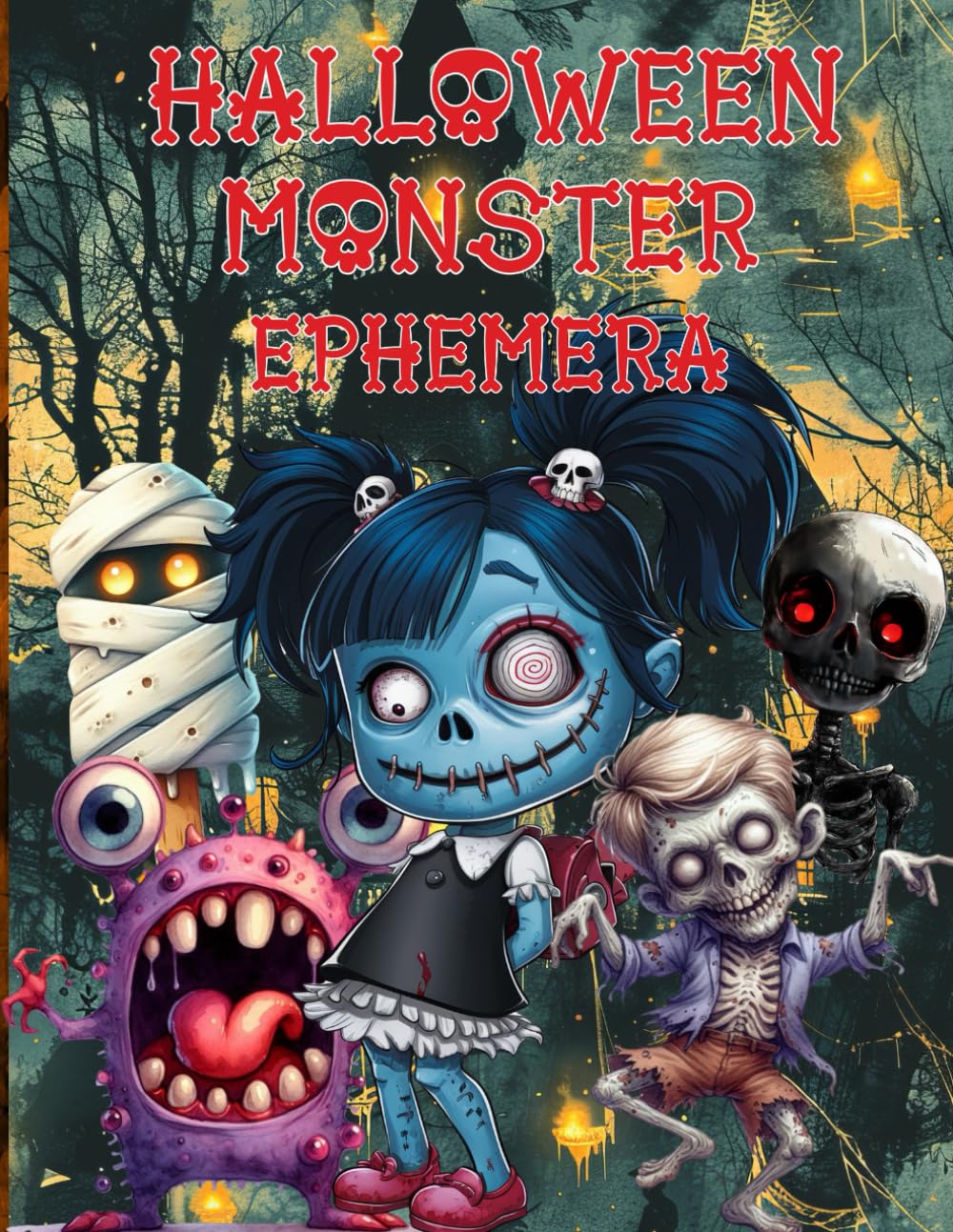 Halloween Monster Ephemera Book: High Quality Images Of Peoples, For Paper Crafts, Scrapbooking, Mixed Media, Junk Journals, Collage Art, Artist Trading Cards, and More.