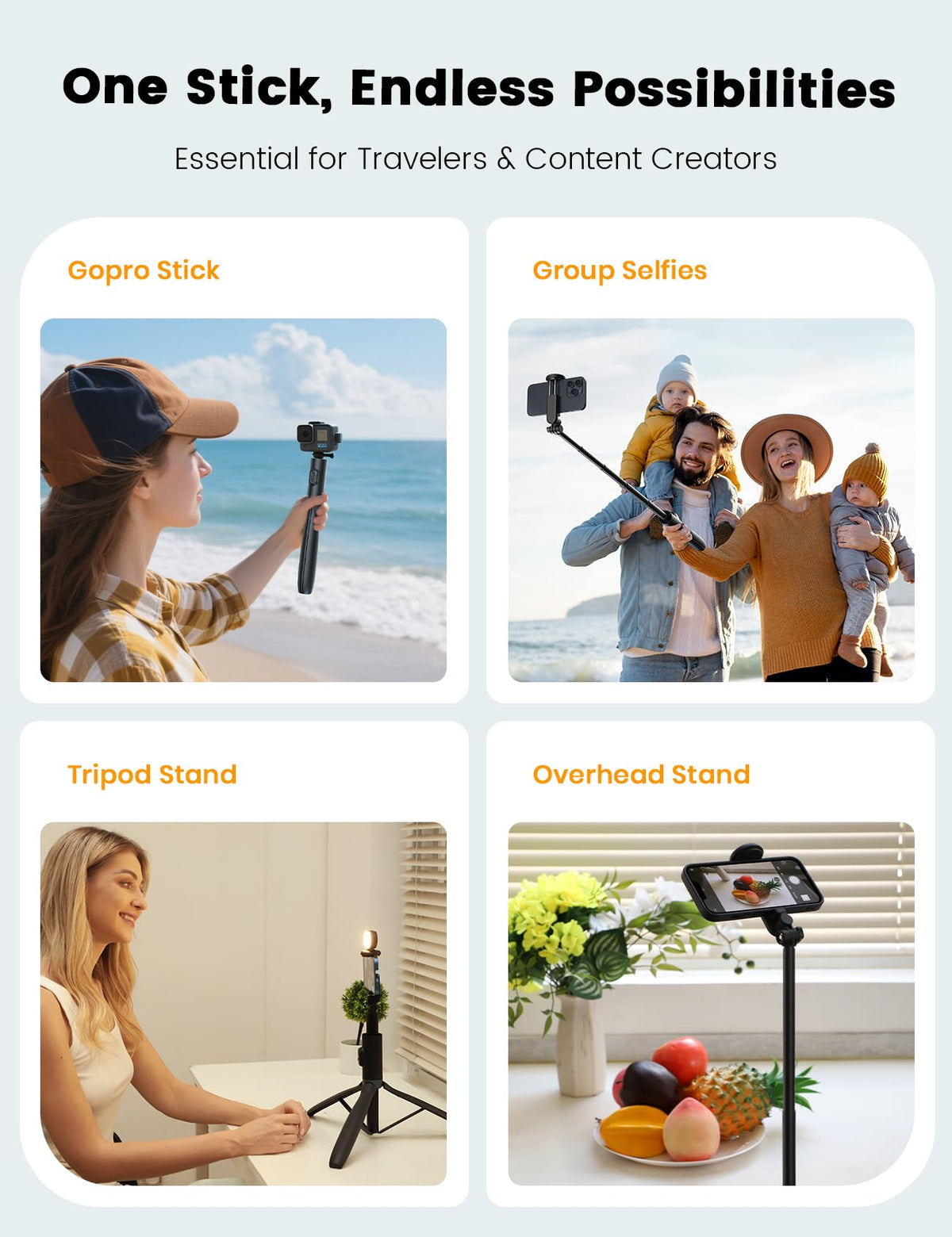 ANXRE 67.7" Photographic Tripod Stand with Light, NT99 Tripod Stand for Cell Phone & Camera & Gopro, Travel Stand Holder with Remote for Content Creator Video Recording đ All In One Marketplace Canada