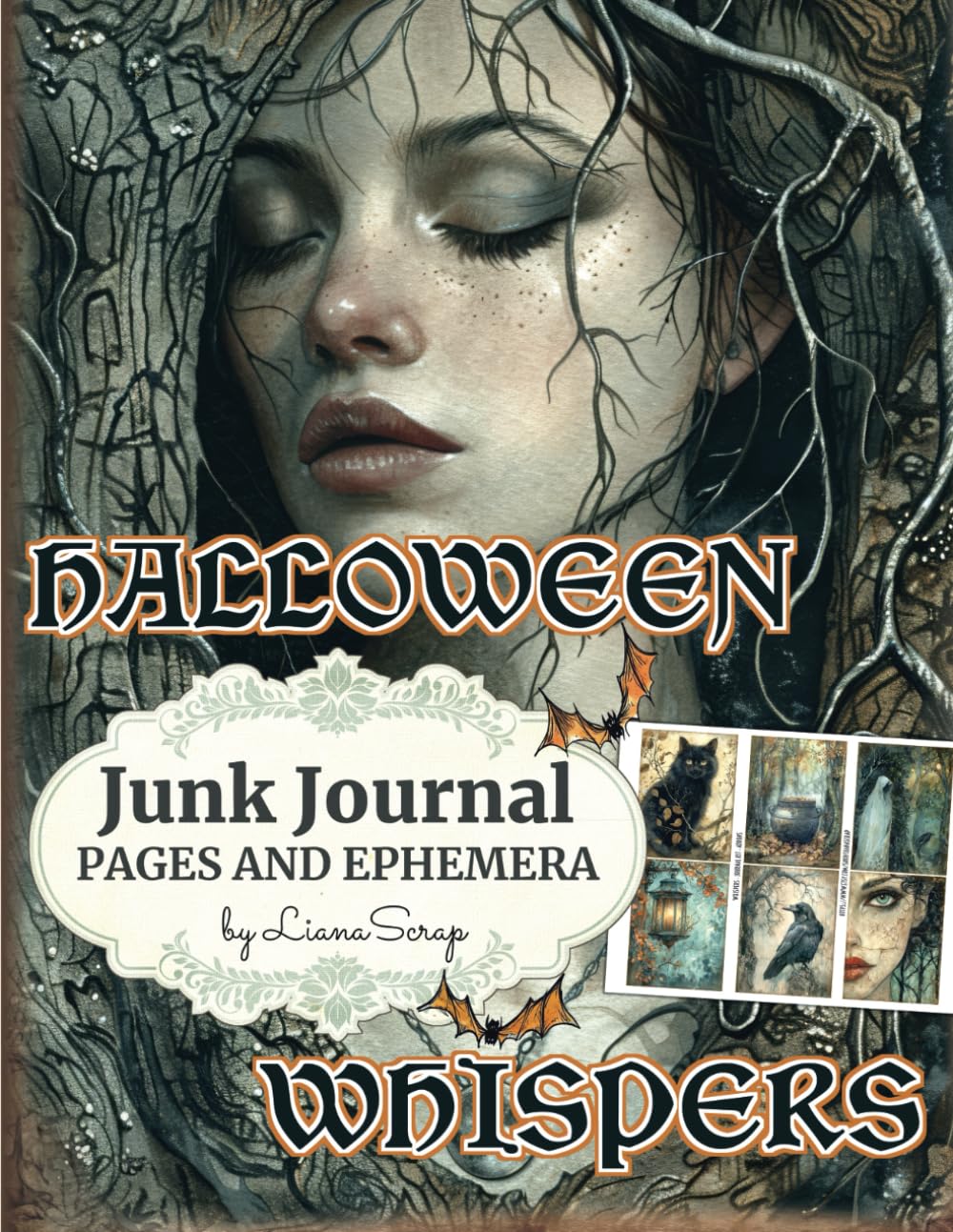 Halloween Whispers by LianaScrap: Junk Journal Pages and Ephemera