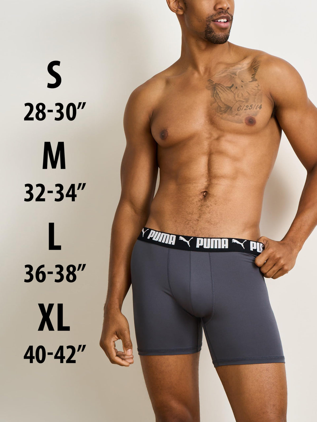 Puma Men's 4 Pack Active Stretch Boxer Briefs, Black, X-Large 🍁 All In One Marketplace Canada