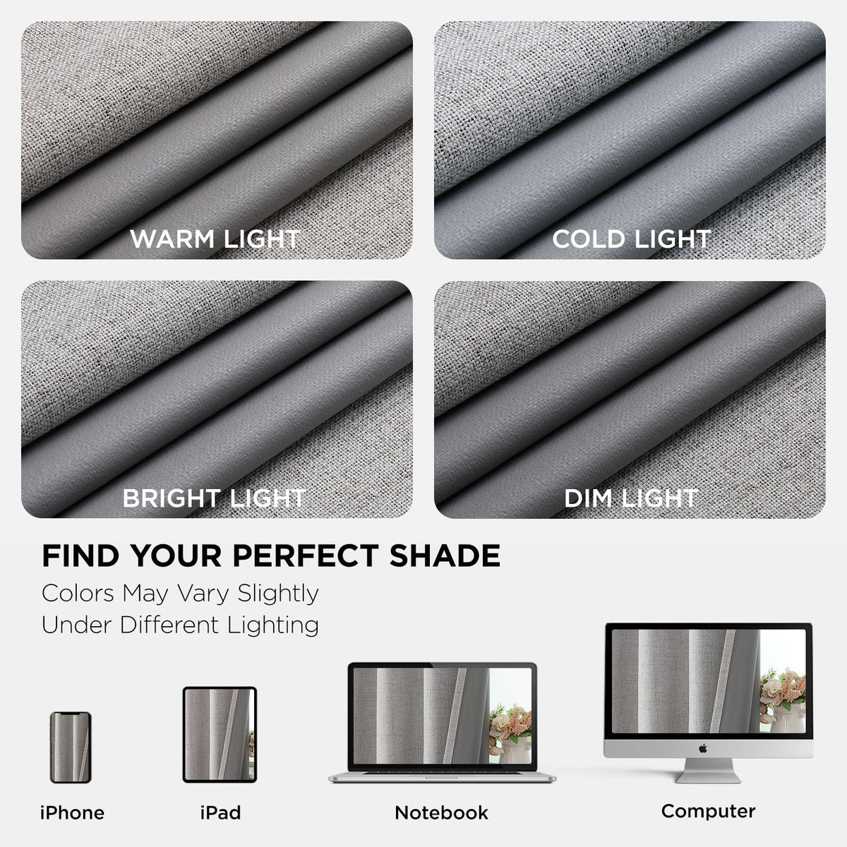 Joydeco 100% Blackout Curtains 2 Panels for Living Room - Linen Black Out Curtains 84 Inch Long Room Darkening Opaque Curtains for Bedroom, Thermal Insulated Drapes Privacy Protection 2 Panels Set đ All In One Marketplace Canada