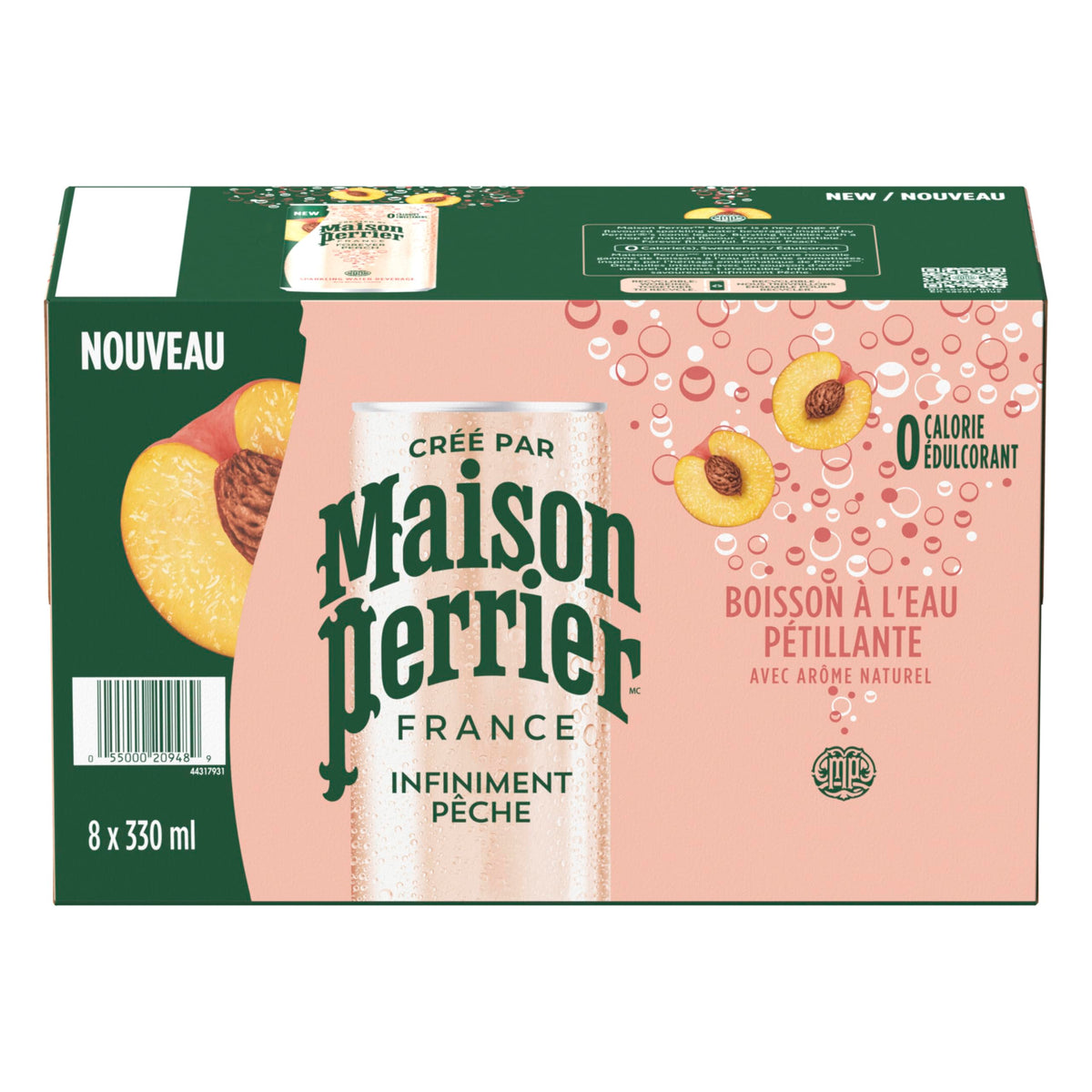 Maison Perrier Forever Peach, Sparkling Water Beverage, 24 x 330ml đ All In One Marketplace Canada