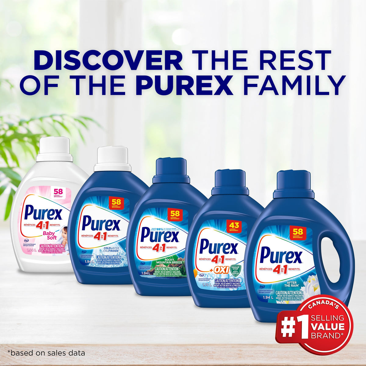 Purex After the Rain, Concentrated Liquid Laundry Detergent 4.42L/132 Loads ๐ All In One Marketplace Canada