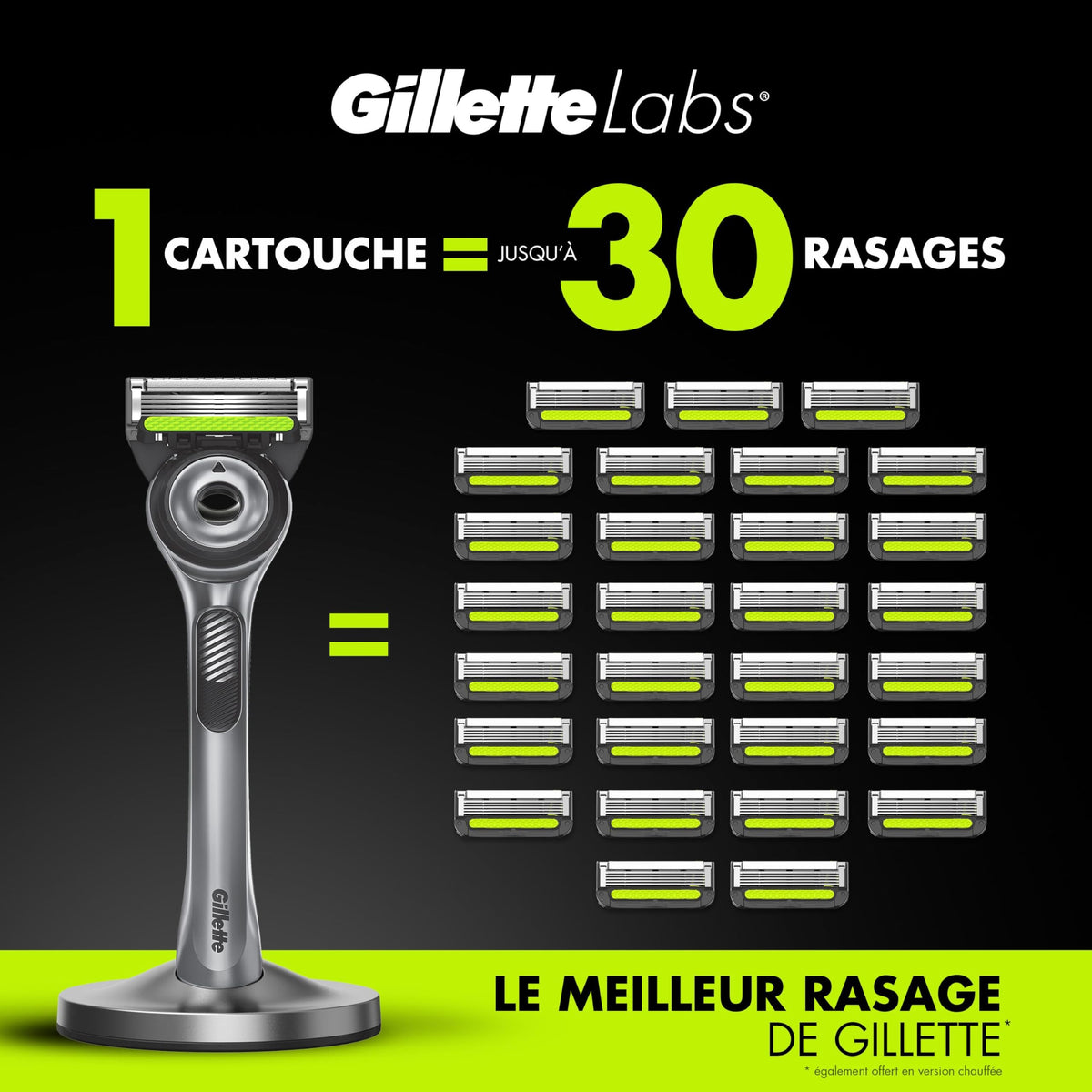 Gillette Mens Razor Blade Refills with Exfoliating Bar by GilletteLabs, Compatible Only with GilletteLabs Razors with Exfoliating Bar and Heated Razor, 4 Razor Blade Cartridges š All In One Marketplace Canada