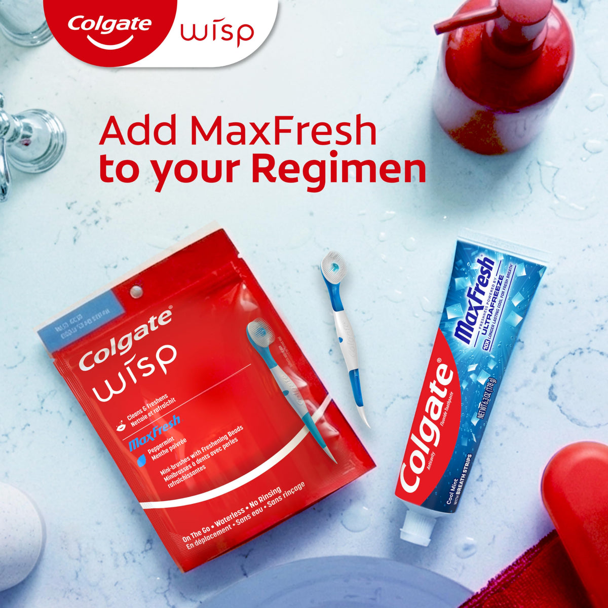 Colgate MaxFresh Wisp Disposable Toothbrushes, Mini Travel Toothbrushes with Soft Bristles for On-the-Go Single Use, Peppermint, 24 Count ๐ All In One Marketplace Canada