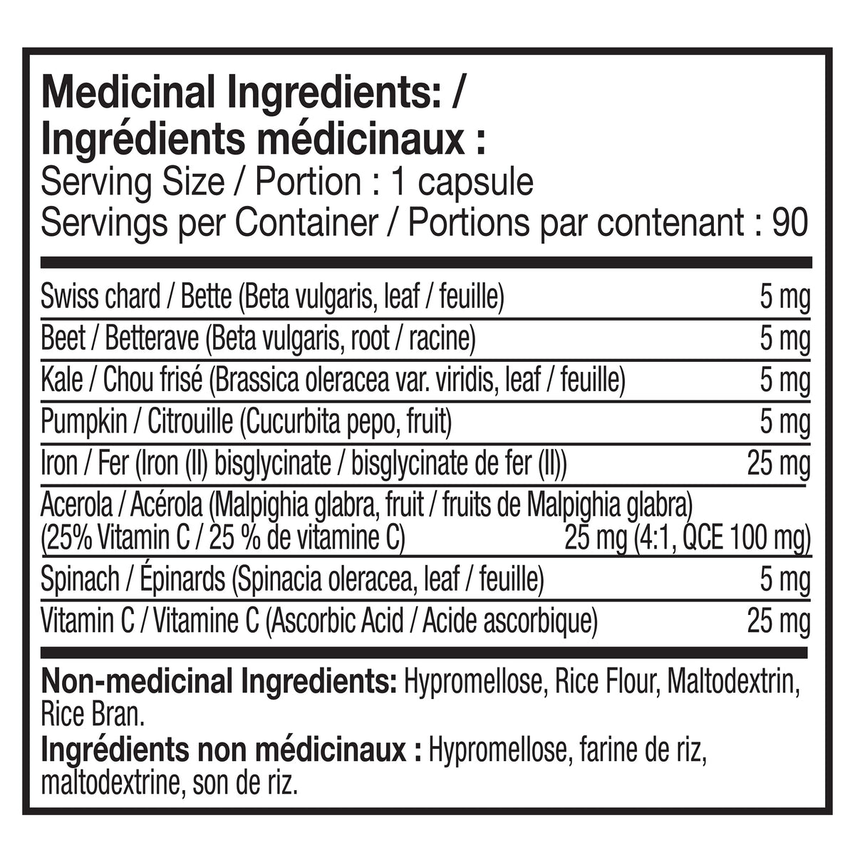 NATURELO Vegan Iron Supplement with Vitamin C and Organic Whole Foods, 90 Capsules, Gentle Iron Capsules for Women & Men with this Mineral Deficiency - Including Pregnancy, Anemia and Vegan Diets đ All In One Marketplace Canada