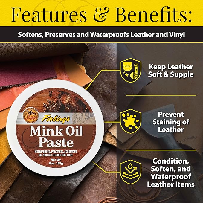 Fiebing's Smooth Leather Mink Oil Paste