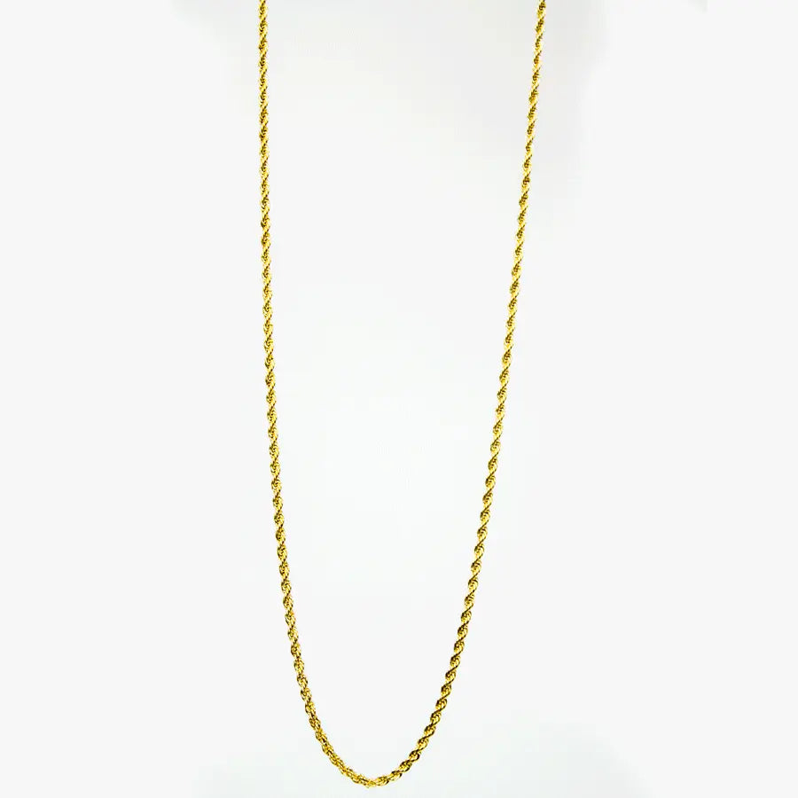 BOL Men's Twisted Gold Stainless Steel Chain Necklace