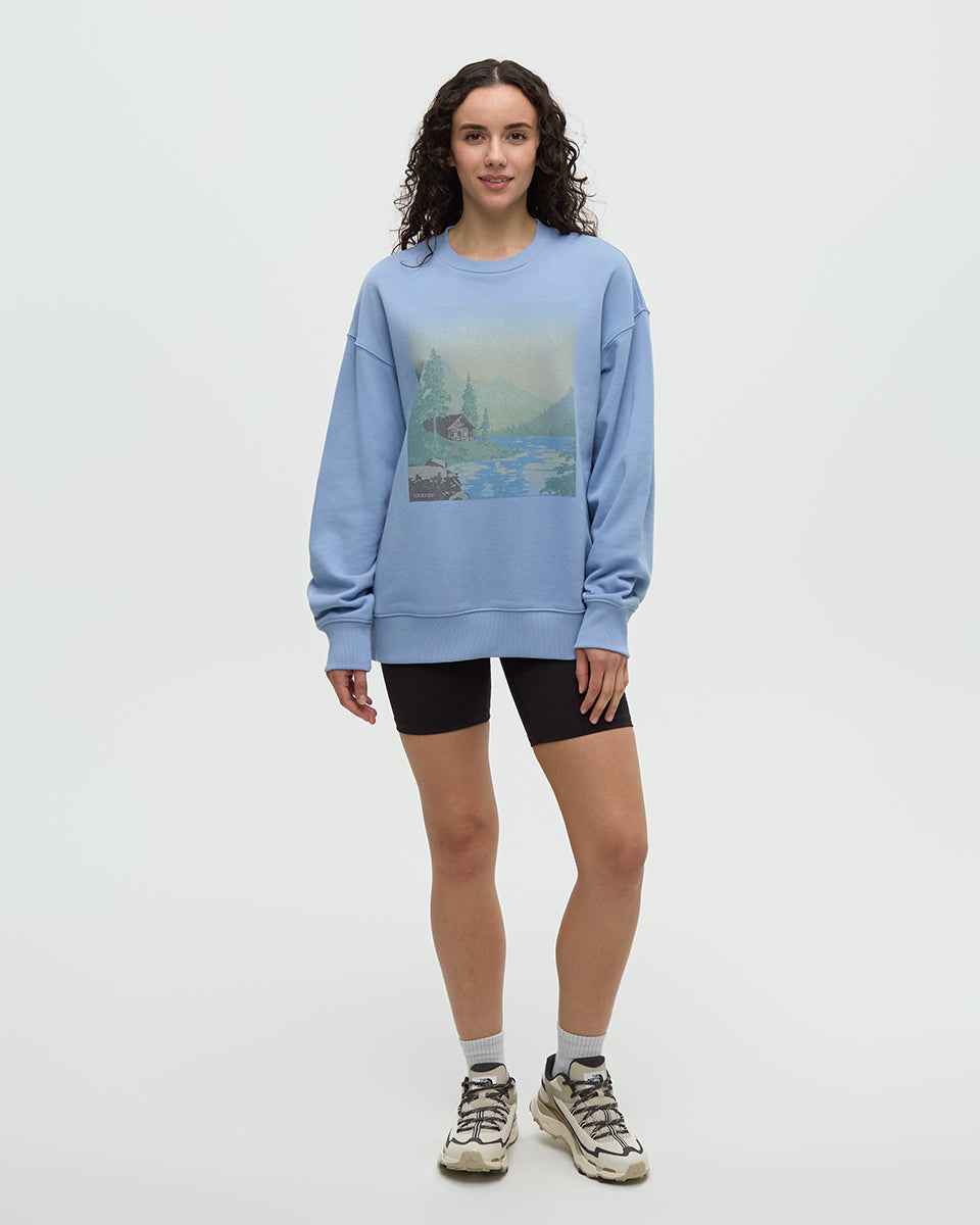 Washed Lakeshore Relaxed Crew