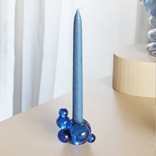 Bubble Kristallglas Kerzenhalter - Kobaltblau Dekorative Skulptur