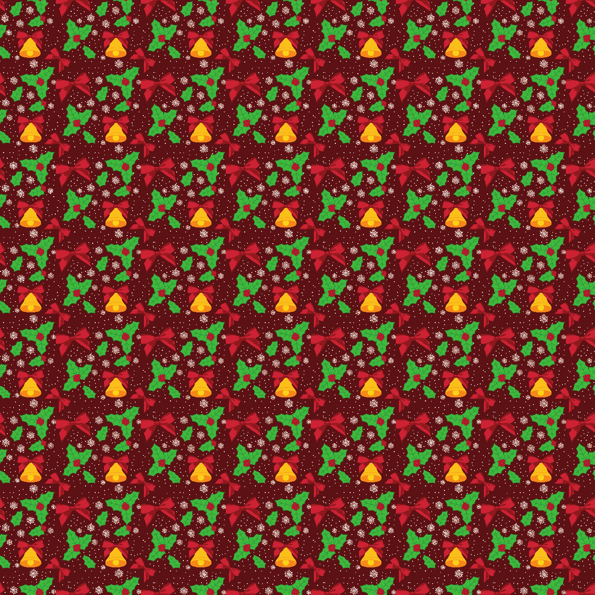 Christmas Bells Adhesive Vinyl Pattern 2