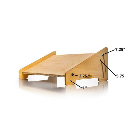 Neigbare Fußstütze aus Holz