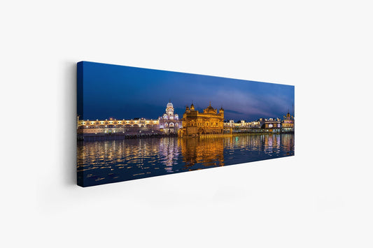 Leinwandbild des Goldenen Tempels – Wandkunst Skyline