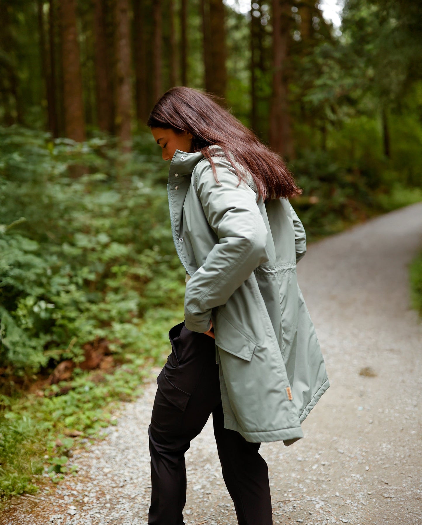 Nimbus langer Regenjacke