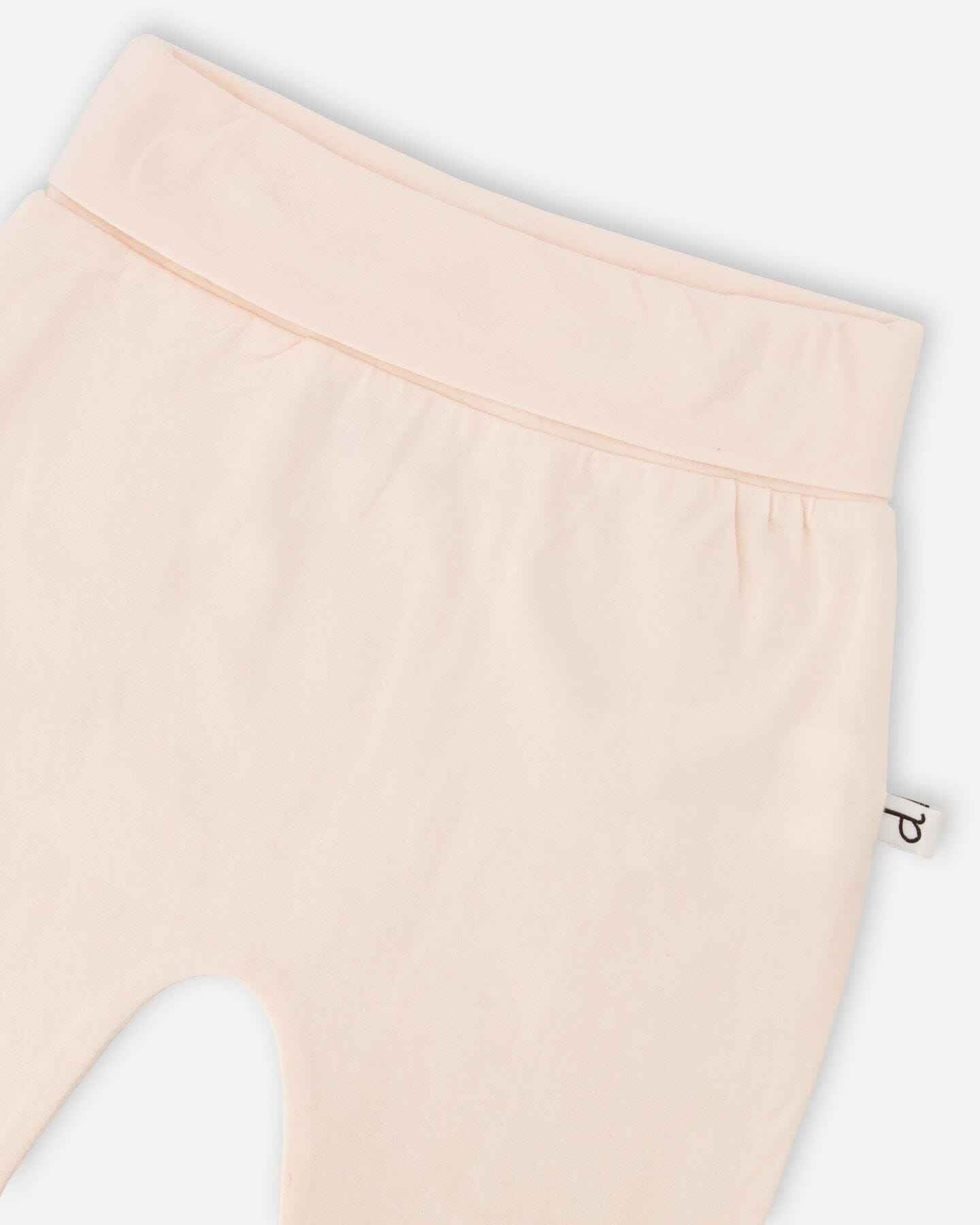 Organic Cotton Jersey Evolutive Pants Peach