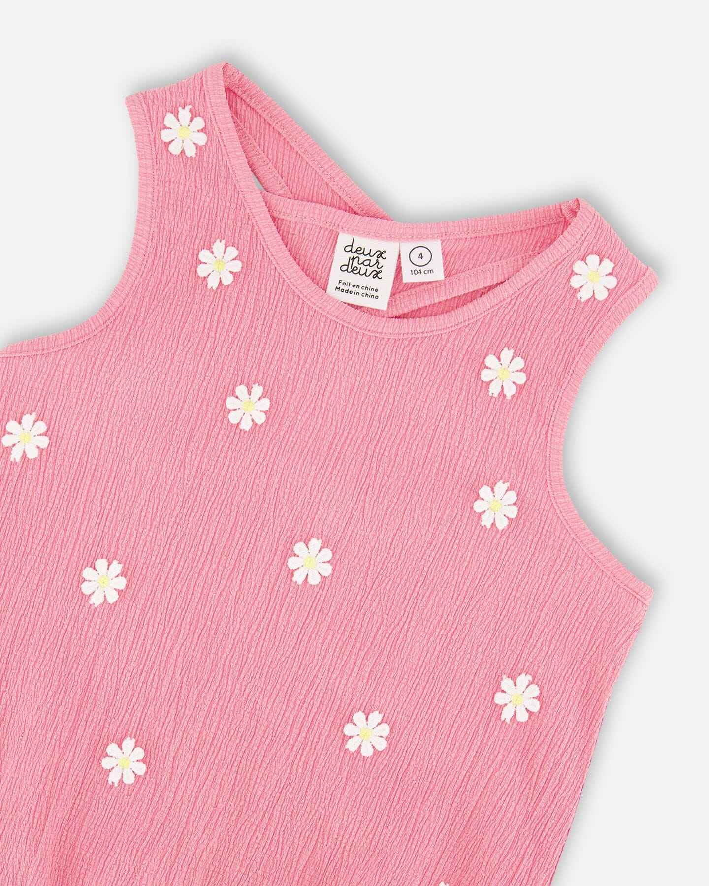 Crinkle Jersey Tank Top Pink