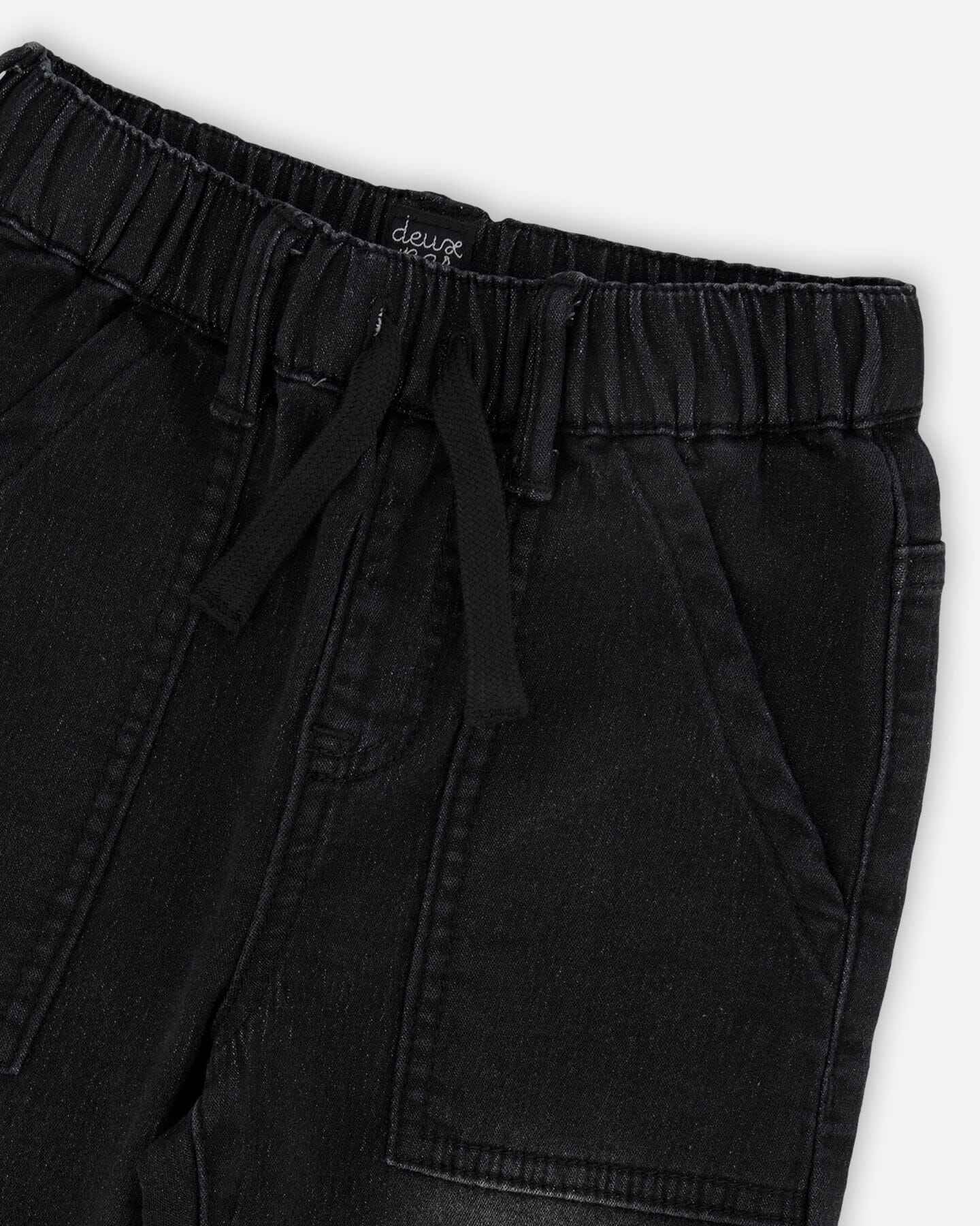 Stretch French Terry Denim Jogger Grey