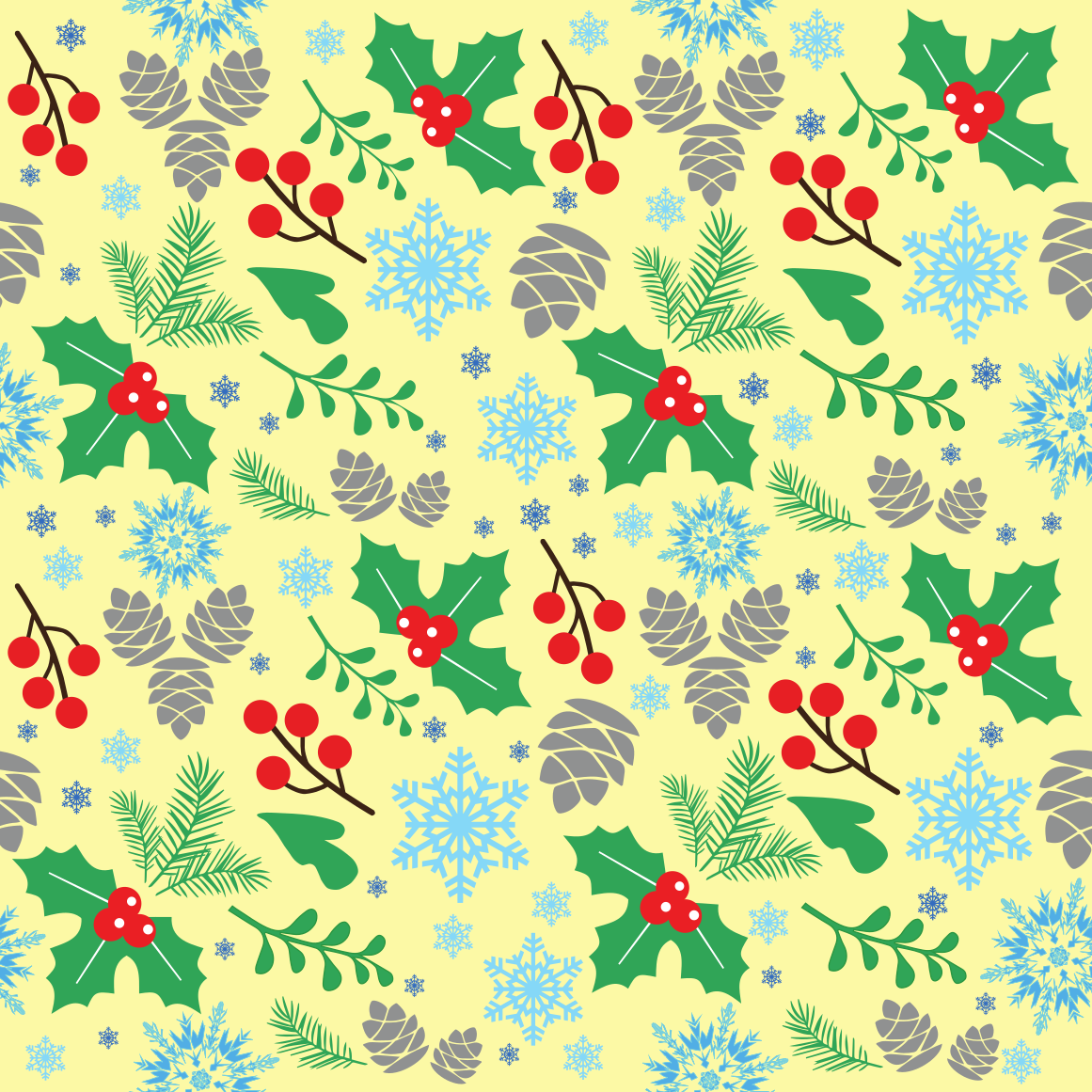 Craft HTV Holly Berries - Christmas Pattern 1