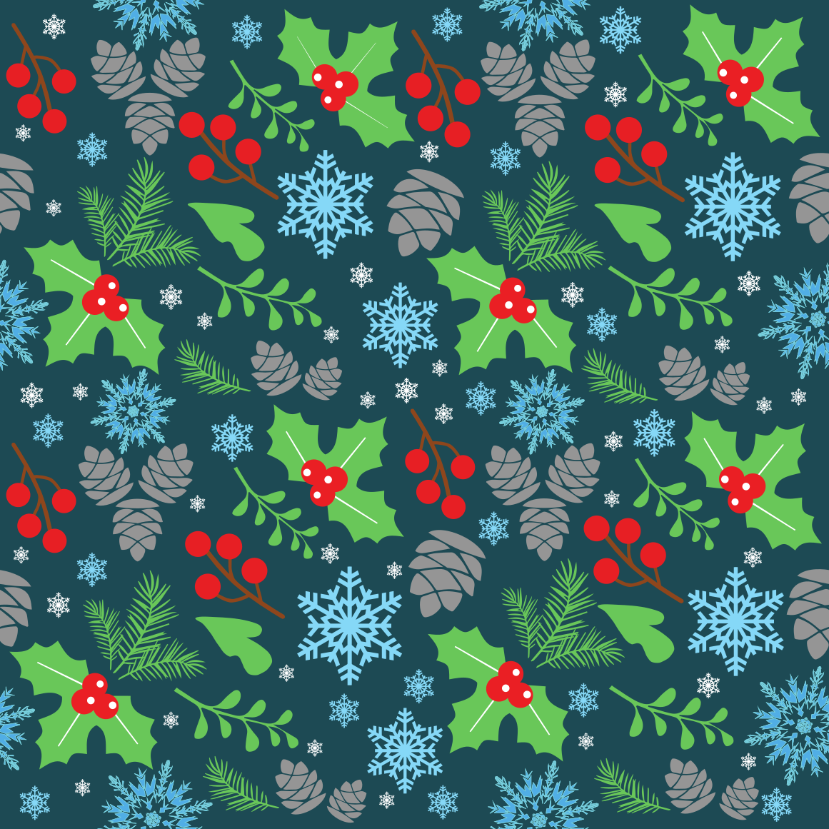 Craft HTV Holly Berries - Christmas Pattern 3