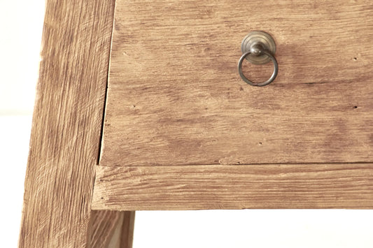 Konsole A aus recyceltem Teakholz - 2 Schubladen