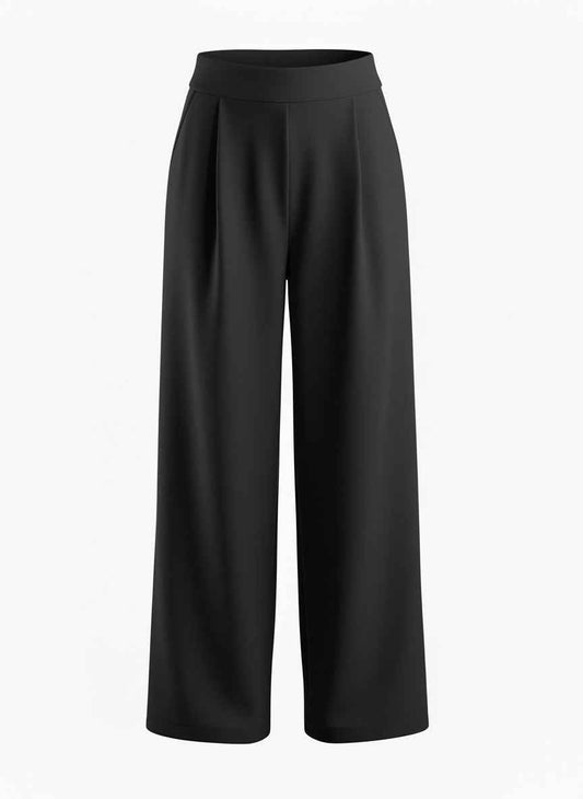 Luxeflow - Elevated Wide Leg Sweatpants Trouser Pants Black