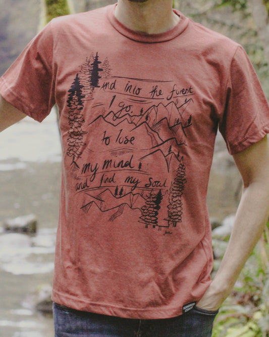 INTO THE FOREST - Unisex Eco Tee - Rust