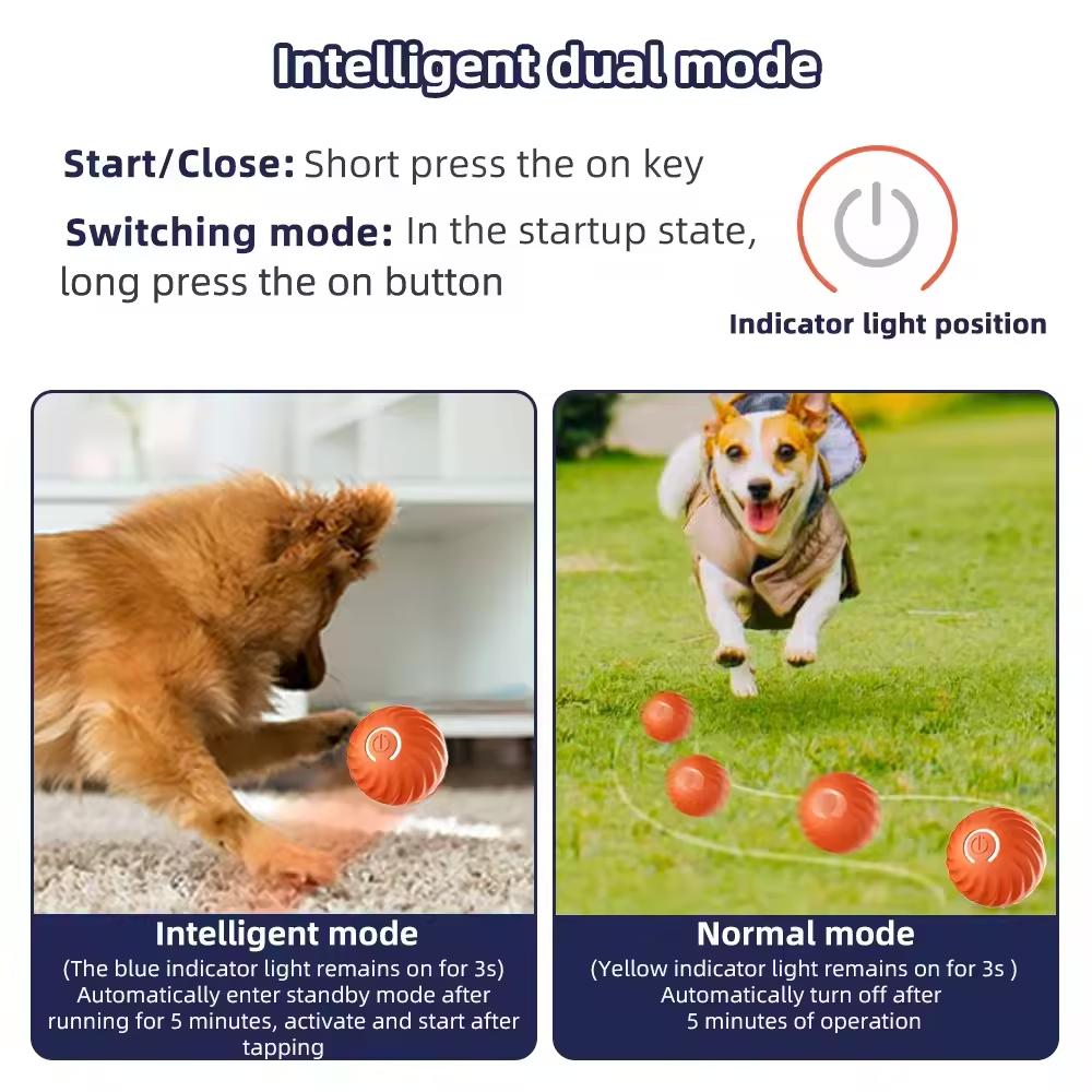 USB Vibrating Ball Toy for Dogs & Cats